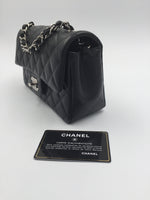 Sold-CHANEL CC Goat Skin Mini Rectangular black/Silver Hardware