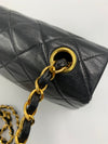 Sold-CHANEL Classic Lambskin Chain Mini Square Flap Bag black/gold #K301