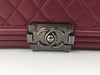 Sold-CHANEL Lambskin Old Medium Boy Dark Pink/Ruthenium hardware