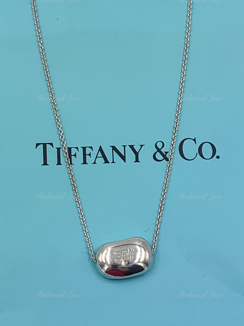 Sold-Tiffany 
Co Elsa Peretti Bean Necklace