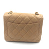 Sold-CHANEL Classic Lambskin Chain Single Mini Square Flap bag Beige/gold (2)