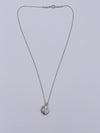 Sold-Tiffany 
Co 925 Silver Elsa Peretti Open Wave Pendant with Necklace