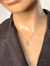 Sold-Tiffany 
Co 925 Silver Elsa Peretti Open Wave Pendant with Necklace