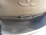 Sold-CHANEL Classic Lambskin Double Chain Double Flap Medium Shoulder Bag- beige/gold (2)