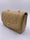 Sold-CHANEL Lambskin Small Diana Single Chain Single Flap Bag Beige/gold