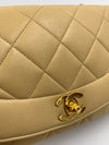 Sold-CHANEL Lambskin Small Diana Single Chain Single Flap Bag Beige/gold