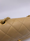 Sold-CHANEL Lambskin Small Diana Single Chain Single Flap Bag Beige/gold