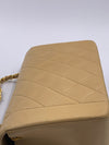 Sold-CHANEL Lambskin Small Diana Single Chain Single Flap Bag Beige/gold