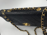 Sold-CHANEL Classic Lambskin Maxi Jumbo Flap Bag black/gold hardware