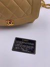 Sold-CHANEL Lambskin Small Diana Single Chain Single Flap Bag Beige/gold