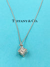 Tiffany 
Co 925 Silver Atlas Collection Cube with Necklace