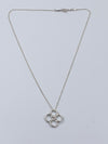 Sold-Tiffany 
Co 925 Silver Elsa Peretti Quadrifoglio Clover Pendant Necklace