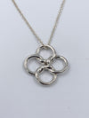 Sold-Tiffany 
Co 925 Silver Elsa Peretti Quadrifoglio Clover Pendant Necklace