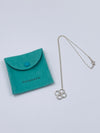 Sold-Tiffany 
Co 925 Silver Elsa Peretti Quadrifoglio Clover Pendant Necklace