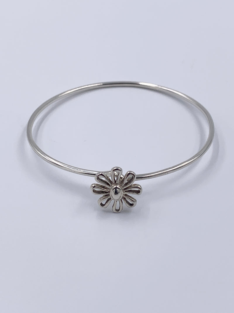 Tiffany 
Co Paloma Picasso Silver 925 Daisy Flower Bangle Bracelet