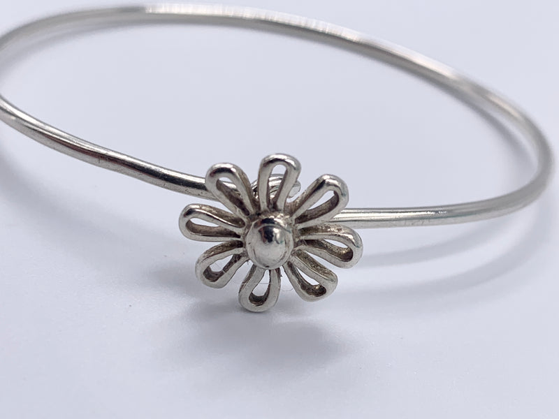 Tiffany 
Co Paloma Picasso Silver 925 Daisy Flower Bangle Bracelet