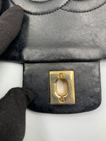 Sold-CHANEL Vintage Lambskin Medium/Large Single Flap Bag black/gold hardware