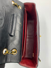 Sold-CHANEL Vintage Lambskin Medium/Large Single Flap Bag black/gold hardware