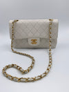 Sold-CHANEL CC Small Classic Double Flap - Ivory (off-white) - Gold Hardware