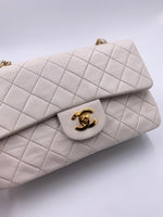 Sold-CHANEL CC Small Classic Double Flap - Ivory (off-white) - Gold Hardware