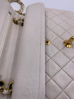 Sold-CHANEL CC Small Classic Double Flap - Ivory (off-white) - Gold Hardware