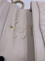 Sold-CHANEL CC Small Classic Double Flap - Ivory (off-white) - Gold Hardware