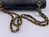 CHANEL Classic Lambskin Vintage Medium Large Double Chain Flap Bag Black / Gold Hardware