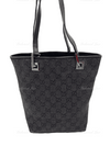 GUCCI GG Black Denim Monogram Logo Bucket Shoulder Bag