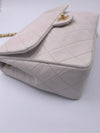 Sold-CHANEL Classic Lambskin Chain Mini Square Flap Bag Ivory/gold