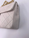 Sold-CHANEL Classic Lambskin Chain Mini Square Flap Bag Ivory/gold