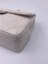 Sold-CHANEL Classic Lambskin Chain Mini Square Flap Bag Ivory/gold