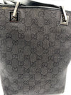 GUCCI GG Black Denim Monogram Logo Bucket Shoulder Bag