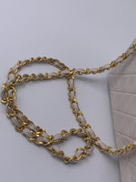 Sold-CHANEL Classic Lambskin Chain Mini Square Flap Bag Ivory/gold