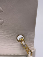 Sold-CHANEL Classic Lambskin Chain Mini Square Flap Bag Ivory/gold