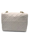 Sold-CHANEL Classic Lambskin Chain Mini Square Flap Bag Ivory/gold