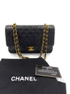 Sold-CHANEL Classic Lambskin Double Chain Double Medium Flap Bag black/gold #K307