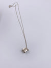 Sold-Tiffany 
Co 925 Silver Atlas Collection Cube with Necklace