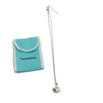 Sold-Tiffany 
Co 925 Silver Atlas Collection Cube with Necklace