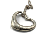 Sold-Tiffany 
Co 925 Silver Open Heart Necklace