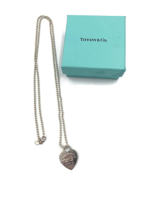 Sold-Tiffany 
Co 925 Silver Return to Tiffany Necklace