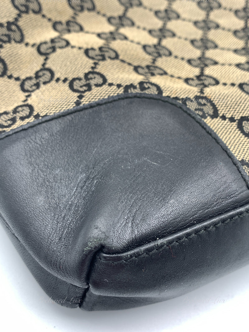 Sold-GUCCI GG Black Monogram Logo Shoulder Bag