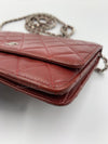 Sold-CHANEL Caviar Wallet-on-the-chain WOC Crossbody Flap Bag - Burgundy