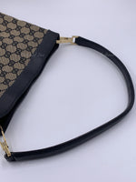 Sold-GUCCI GG Black Monogram Logo Shoulder Bag