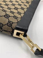 Sold-GUCCI GG Black Monogram Logo Shoulder Bag