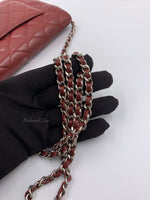 Sold-CHANEL Caviar Wallet-on-the-chain WOC Crossbody Flap Bag - Burgundy