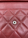 Sold-CHANEL Caviar Wallet-on-the-chain WOC Crossbody Flap Bag - Burgundy