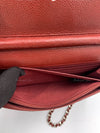 Sold-CHANEL Caviar Wallet-on-the-chain WOC Crossbody Flap Bag - Burgundy