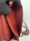 Sold-CHANEL Caviar Wallet-on-the-chain WOC Crossbody Flap Bag - Burgundy