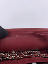 Sold-CHANEL Caviar Wallet-on-the-chain WOC Crossbody Flap Bag - Burgundy