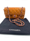 Sold-CHANEL Classic Mini Rectangular Seasonal Caramel Patent Leather Shoulder Bag Crossbody - light purple hardware